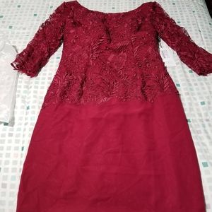 Burgundy cocktail dress